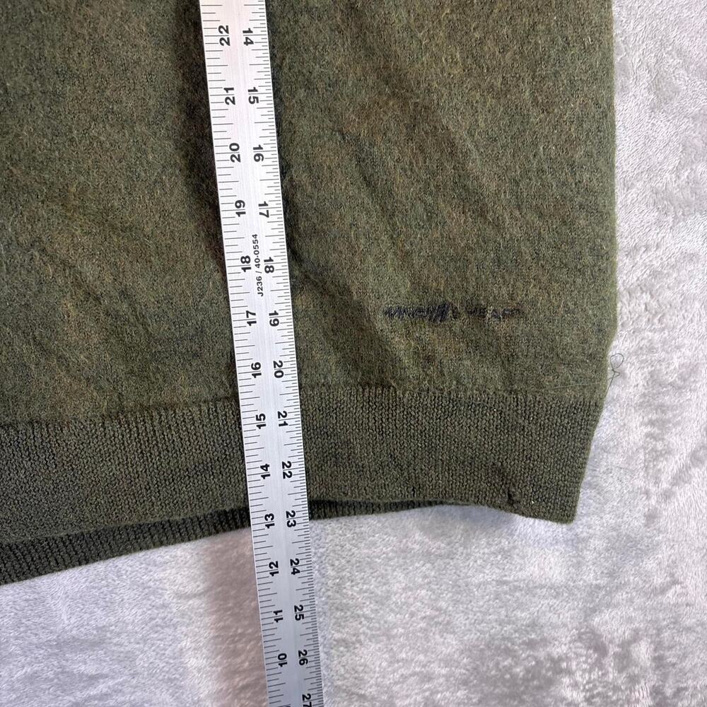 Cabela’s WindShear Wool Sweater Men’s XL (measures size small) Green Full Zip - Picture 6 of 8